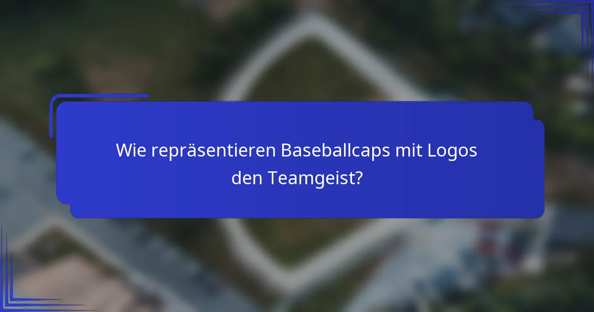 Wie repräsentieren Baseballcaps mit Logos den Teamgeist?